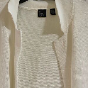 Eileen Fisher white cardigan. size small